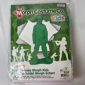 Army Man Costume Kids Child Medium (8-10) Morph Costumes Green Halloween New